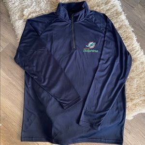 Miami Dolphin half zip pullover-navy